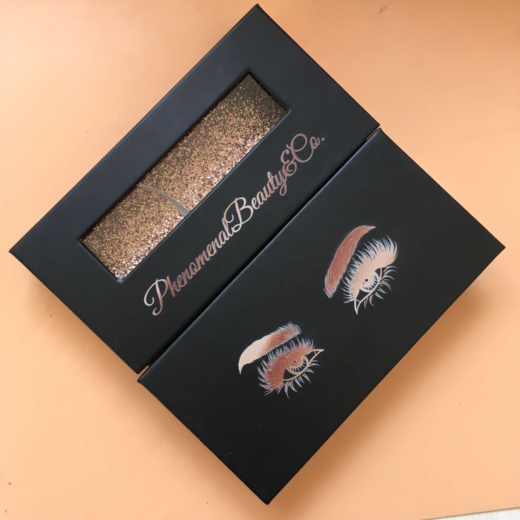 Foil stamping eyelash boxes