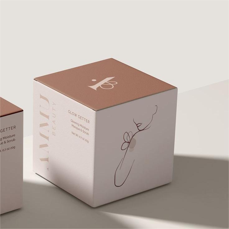 Glossy finish face cream box